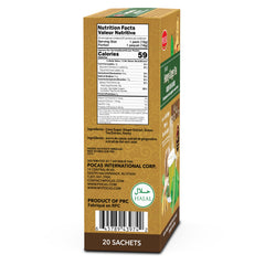Pocas close-up of ginger crystals texture highlighting natural ginger extract flavor
