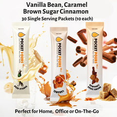 Pocket Pours single 10mL packet close-up highlighting portable convenience