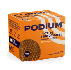 Podium Nutrition front packaging showing 8-count box and product benefits