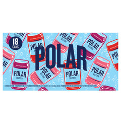 POLAR strawberry watermelon can top view displaying can size and easy-pour benefit