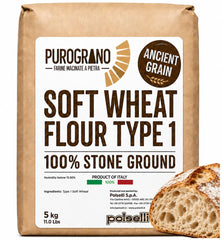 POLSELLI front packaging of PuroGrano 5 kg showing brand and rustic design benefits