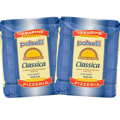 POLSELLI front packaging showing two 1kg bags, quality Italian flour