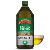 Pompeian front label showing 48 fl oz bottle and clear branding benefit of authenticity