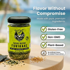 Pono Hawaiian furikake finished on grilled fish adding umami and visual appeal