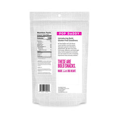 Pop Daddy open resealable bag with pretzels visible preserving freshness