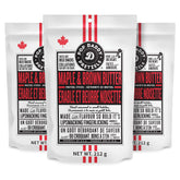 Pop Daddy front packaging showing maple brown butter flavor and bold branding benefit: clear flavor callout