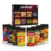 Pop Disrupt front packaging showing eight-seasoning gift box and variety
