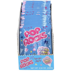 Pop Rocks pouring into hand demonstrating single-serve packet convenience and fun