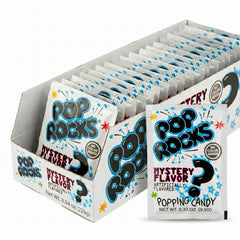 Pop Rocks opened packet with crystals spilling and playful fizz appeal