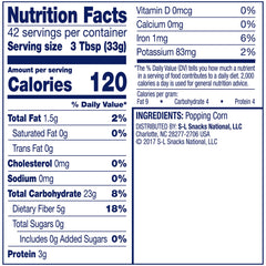 Pop Secret cap used as measuring cup demonstrating portion control and convenience