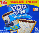 Pop-Tarts front packaging showing brand and blueberry pastry for easy identification