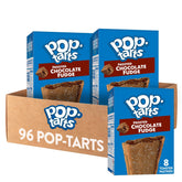 Pop-Tarts front box showing Frosted Chocolate Fudge and quantity benefit