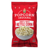Popcorn, Indiana front packaging showing six 3 oz bags and brand appeal