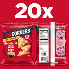 PopCorners open bag with popped chips visible, showing brand and ready-to-eat convenience