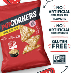 PopCorners 1-ounce pouch beside a phone to show single-serve size and grab-and-go convenience
