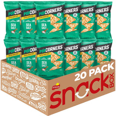 PopCorners front packaging showing brand and sea salt flavor for easy recognition