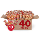 Popcornopolis front box packaging showing 40-count convenience and flavor variety