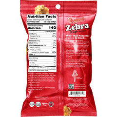 Popcornopolis zebra popcorn single 3 oz bag ready for grab-and-go snacking