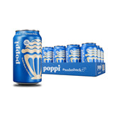 poppi cream soda front packaging showing 12-pack and branding for quick identification