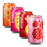 poppi front packaging 12 pack showing variety and convenient stocking benefit