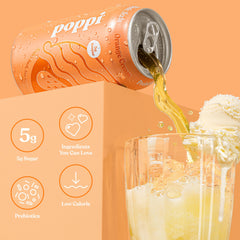 poppi boxed 12-pack in fridge showing convenient multipack storage