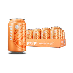 poppi can front view showing orange cream label and refreshing appeal
