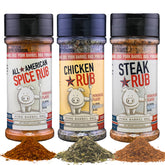 Pork Barrel BBQ front packaging showing three-rub set and gift appeal