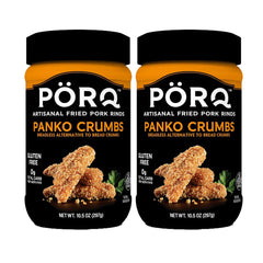 porq panko front packaging shows label and 10.5 oz jar for quick identification and convenience