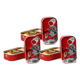 Porthos front packaging showing three tins and premium presentation benefit