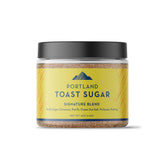 Portland Salt Co jar front view showing blend and size, adds flavor quickly