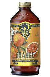 Portland Syrups bottle front label showing product and serving info, clear branding benefit