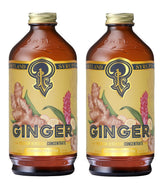 Portland Syrups front bottle view showing label and rich ginger color