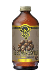 Portland Syrups front label showing hazelnut syrup and brand clarity