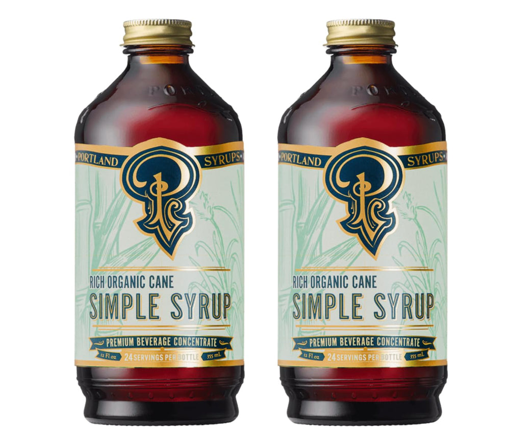 Portland Syrups front packaging showing organic cane syrup and quick serving benefit
