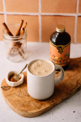 Portland Syrups bottle pouring syrup with easy-control cap for precise dosing