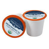 Organic Positively Tea front packaging showing 24 K-Cup compatible pods benefit convenience