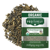 Organic Positively Tea front packaging showing 16 oz bag and branding benefit freshness