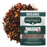 Organic Positively Tea Company front packaging showing 16 oz jar and branding clarity