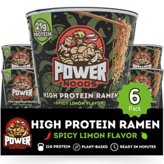 Power Noods front packaging showing Spicy Limón and protein benefit