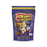 POWKAKES front packaging showing blueberry mix and quick prep benefit
