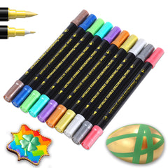 PREATOC gold shimmer markers front packaging showing set and benefits