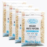 Preferred Popcorn front packaging showing organic 28 oz bag and pack benefit