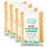 Preferred Popcorn front packaging showing four 28 oz organic bags and brand clarity