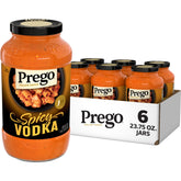 Prego front packaging showing jar and serving suggestion for family meals