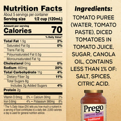 Prego closeup texture highlighting thick sauce that clings