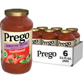 Prego jar front packaging showing label and case convenience