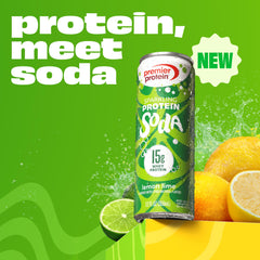Premier Protein Lemon Lime side label highlighting 15g whey protein and ingredient simplicity