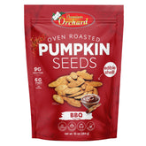 PREMIUM ORCHARD front packaging showing BBQ flavor and resealable pouch benefit