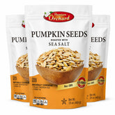 Premium Orchard front packaging showing 3-bag value pack and roasted seeds for convenience