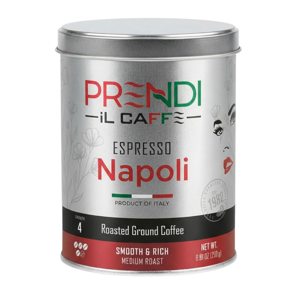 Prendi Il caffe front can showing label and seal for freshness